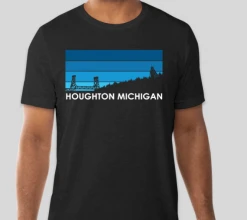 Down Wind Sports Local Goods Lift Bridge Houghton Tee