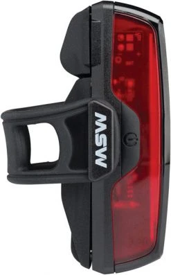 Bike Accessories MSW Pangolin Rear USB Taillight With Multiple Lighting Modes: Black