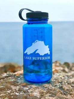 Down Wind Sports Nalgene Lake Superior 32oz Wide Mouth Slate Blue Water Bottles & Drinkware