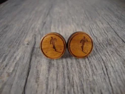 Down Wind Sports Northern Grains Stud Earring Nordic Skier