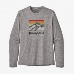 Cross Country Ski Apparel Patagonia Men's Long-Sleeved Capiline Cool Daily Graphic Shirt