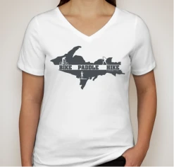 Down Wind Sports Women's Bike Paddle Hike V-Neck