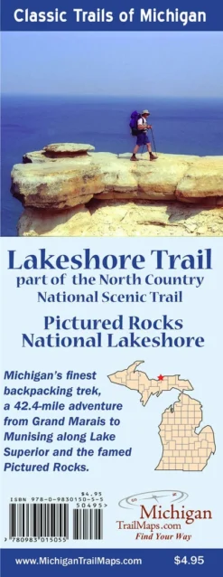 Down Wind Sports LAKESHORE TRAIL PICTURED ROCKS MAP