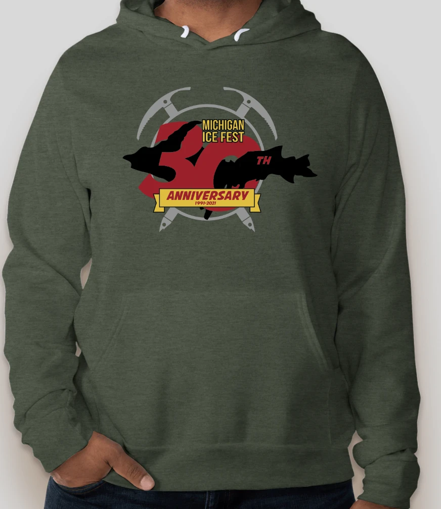 Promo 🌟 Down Wind Sports More Climbing Gear Michigan Ice Fest 30 Years Hoodie 😍 1 Down Wind Sports More Climbing Gear Michigan Ice Fest 30 Years Hoodie