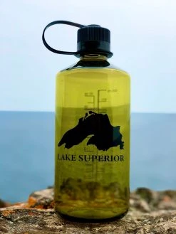 Down Wind Sports Nalgene Lake Superior 32oz Narrow Mouth Olive Green Water Bottles & Drinkware