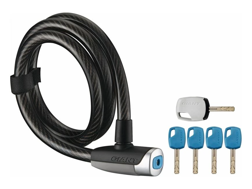 Brand new ⌛ Bike Accessories Giant SureLock Flex Key 15 Cable Lock 15mm X 185cm 😀 1 Bike Accessories Giant SureLock Flex Key 15 Cable Lock 15mm X 185cm