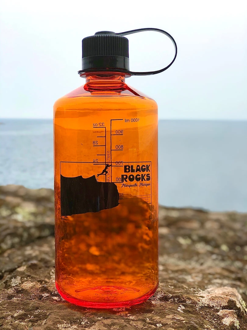 Best Sale ❤️ Down Wind Sports Nalgene Black Rocks 32oz Narrow Mouth Orange Water Bottles & Drinkware 🌟 1 Down Wind Sports Nalgene Black Rocks 32oz Narrow Mouth Orange Water Bottles & Drinkware