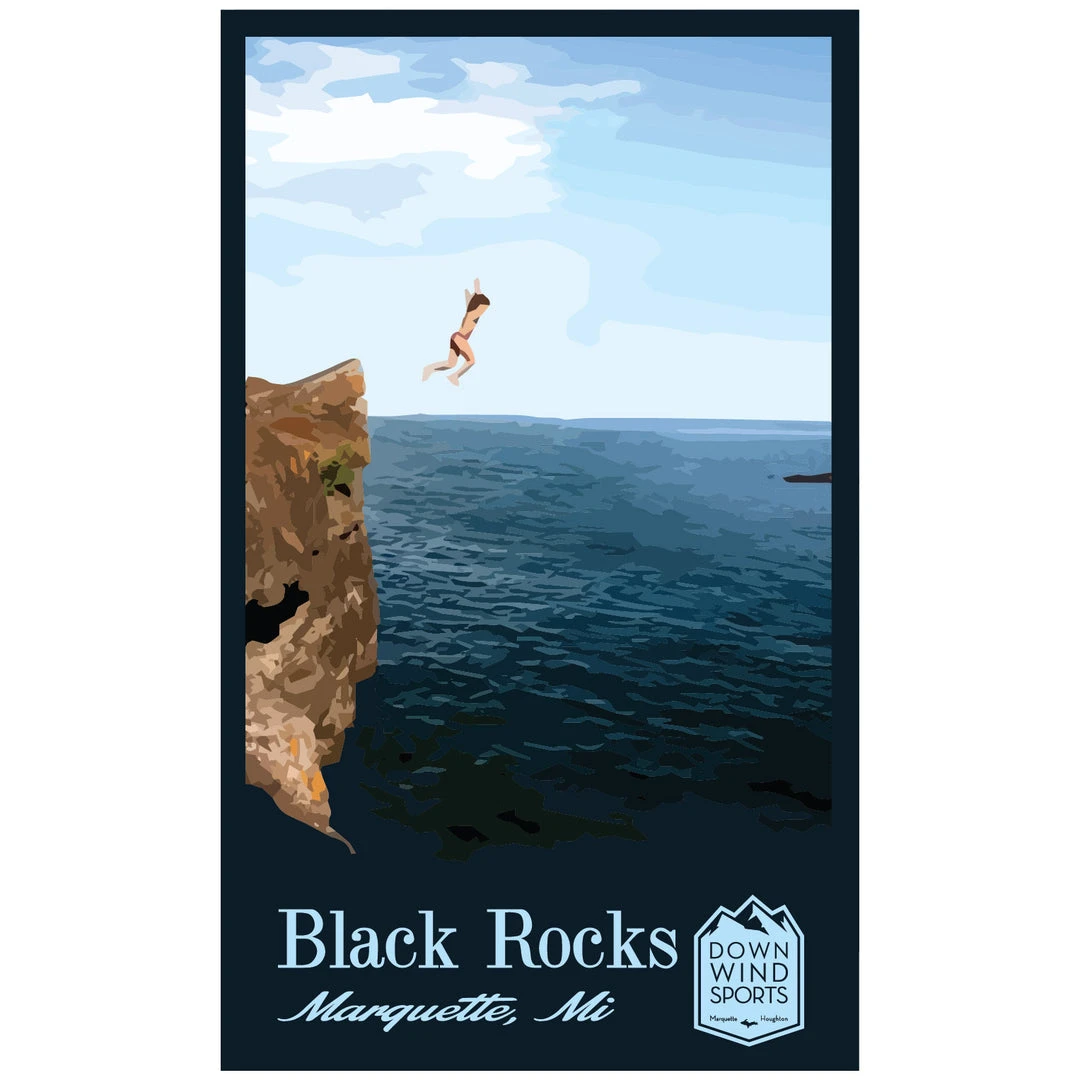 Deals ⌛ Down Wind Sports Black Rocks Sticker Local Goods ❤️ 1 Down Wind Sports Black Rocks Sticker Local Goods