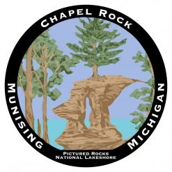 Down Wind Sports Chapel Rock Circle Sticker