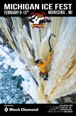 Down Wind Sports Michigan Ice Fest Poster 2022