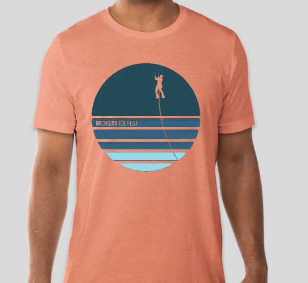 Hot Sale 👏 Down Wind Sports Michigan Ice Fest Blue Circle Tee 🥰 2 Down Wind Sports Michigan Ice Fest Blue Circle Tee