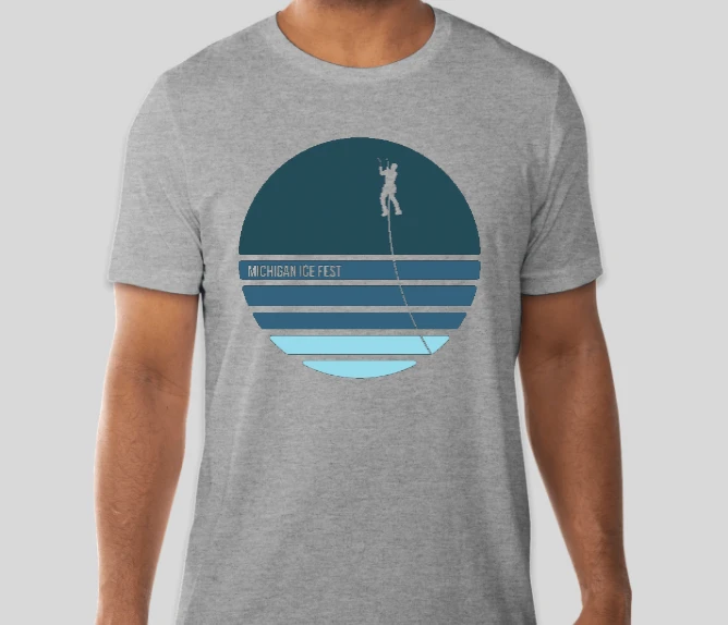 Hot Sale 👏 Down Wind Sports Michigan Ice Fest Blue Circle Tee 🥰 3 Down Wind Sports Michigan Ice Fest Blue Circle Tee