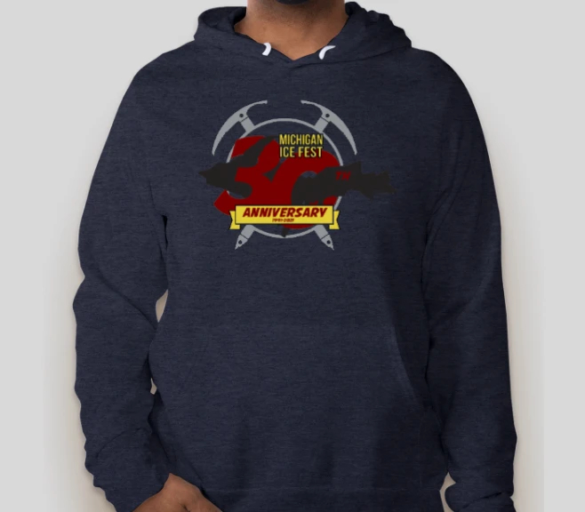 Promo 🌟 Down Wind Sports More Climbing Gear Michigan Ice Fest 30 Years Hoodie 😍 2 Down Wind Sports More Climbing Gear Michigan Ice Fest 30 Years Hoodie