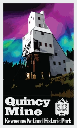 Down Wind Sports Local Goods Quincy Mine Sticker