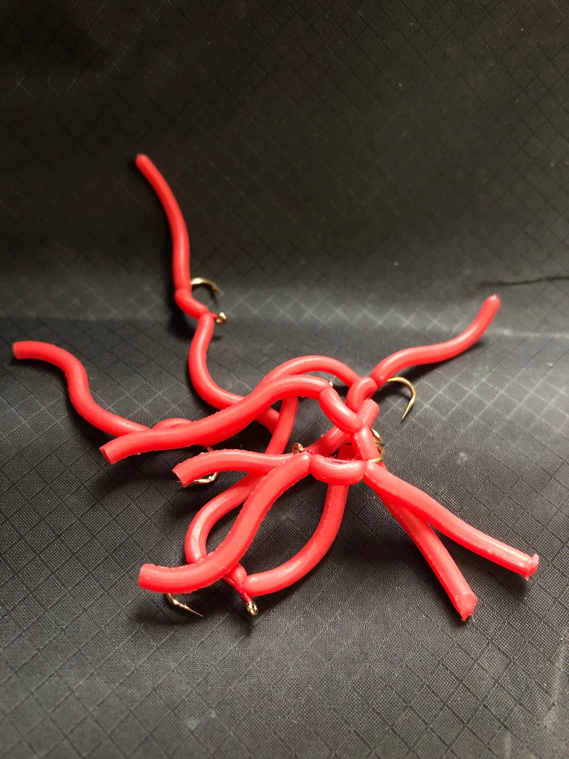 Wholesale 🔔 Down Wind Sports Worm Red Fly Fishing ❤️ 1 Down Wind Sports Worm Red Fly Fishing