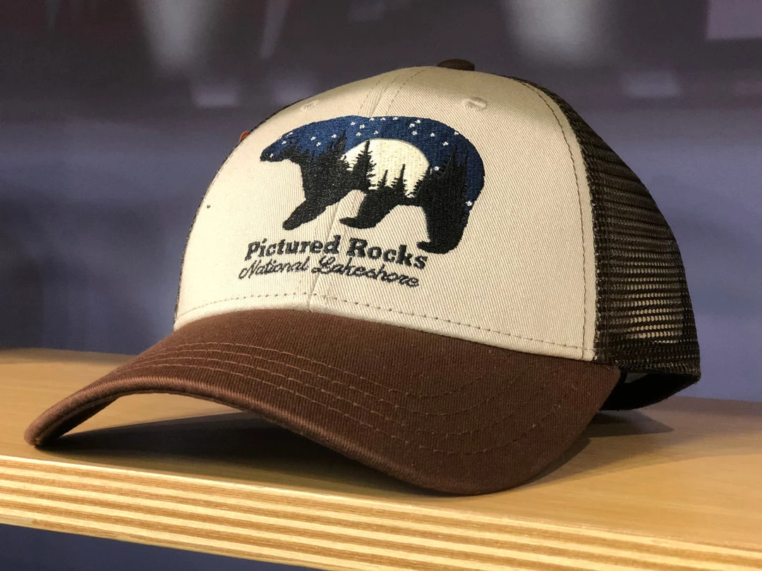 Budget 🎉 Down Wind Sports Local Goods Pictured Rocks Night Bear Hat ✨ 4 Down Wind Sports Local Goods Pictured Rocks Night Bear Hat