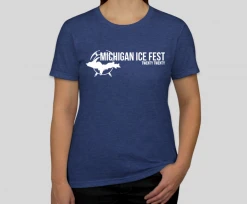 Down Wind Sports More Climbing Gear Women's 2020 Michigan Ice Fest Official Tee