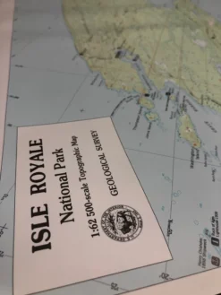 Down Wind Sports Isle Royale National Park Map (Flat)