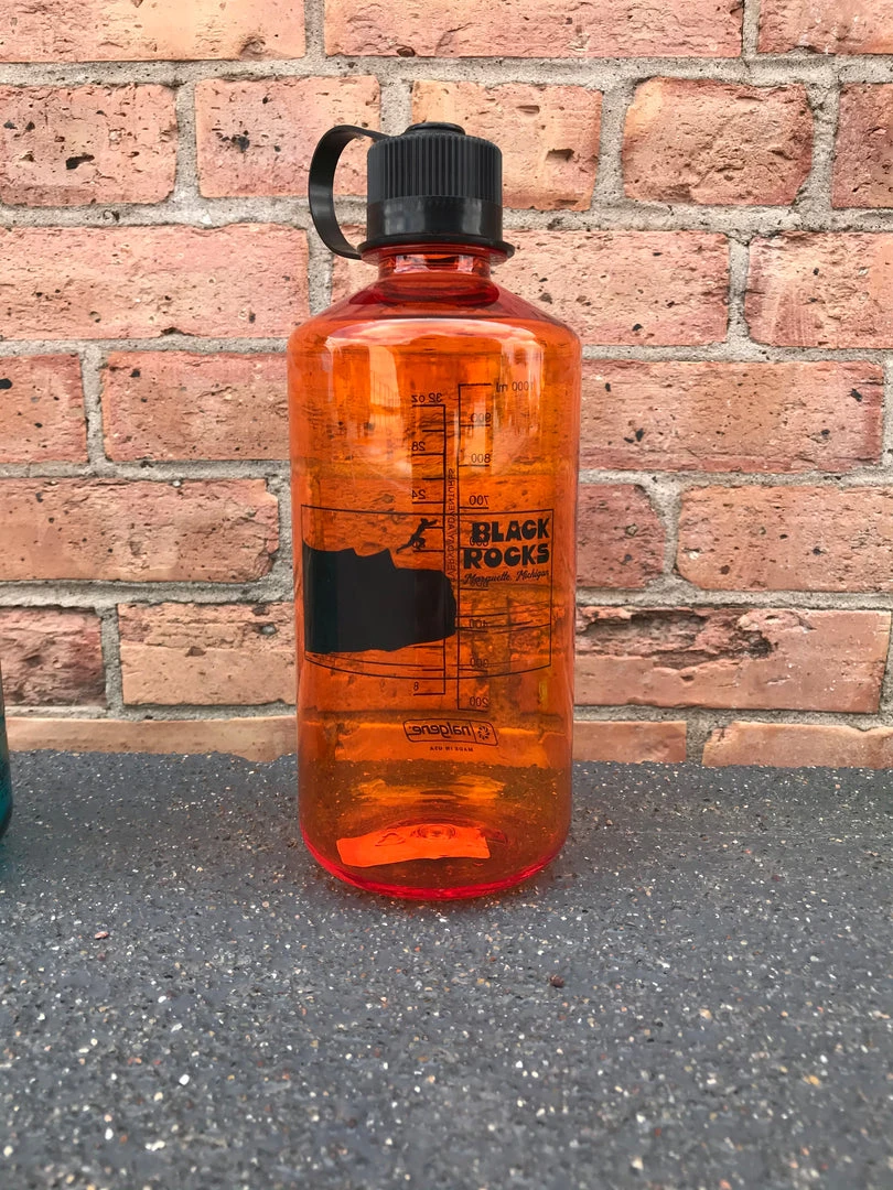 Best Sale ❤️ Down Wind Sports Nalgene Black Rocks 32oz Narrow Mouth Orange Water Bottles & Drinkware 🌟 2 Down Wind Sports Nalgene Black Rocks 32oz Narrow Mouth Orange Water Bottles & Drinkware