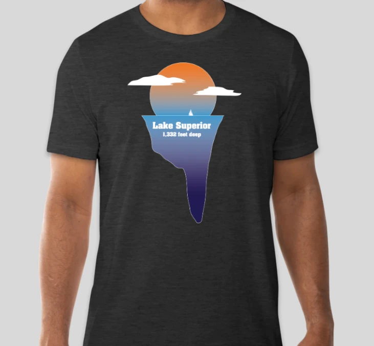 Deals ⌛ Down Wind Sports Local Goods Lake Superior Depth Tee ❤️ 2 Down Wind Sports Local Goods Lake Superior Depth Tee